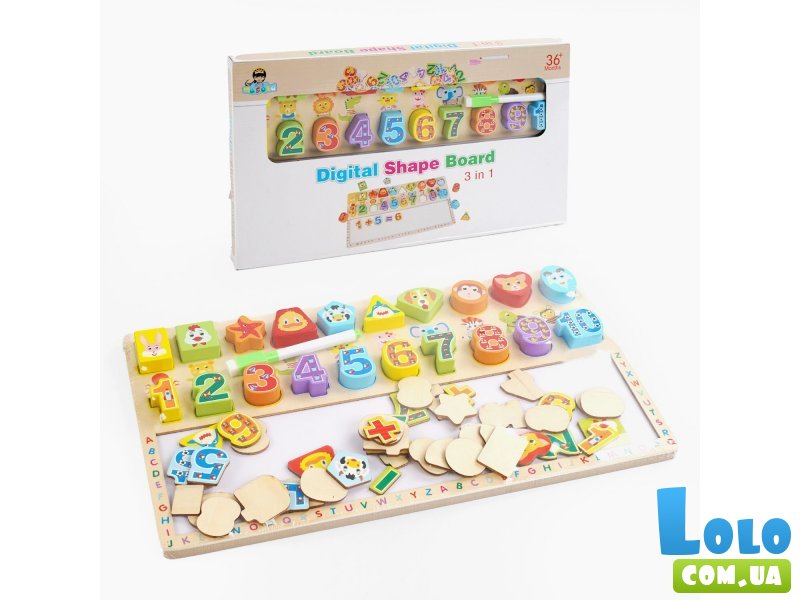 Логическая деревянная доска 3 в 1