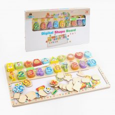 Логическая деревянная доска 3 в 1