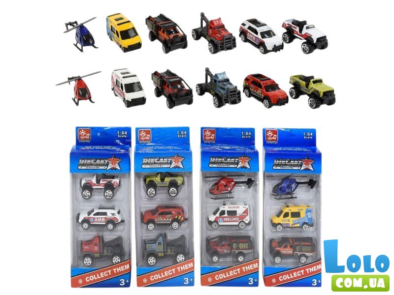 Набор металлических машин (в ассортименте)