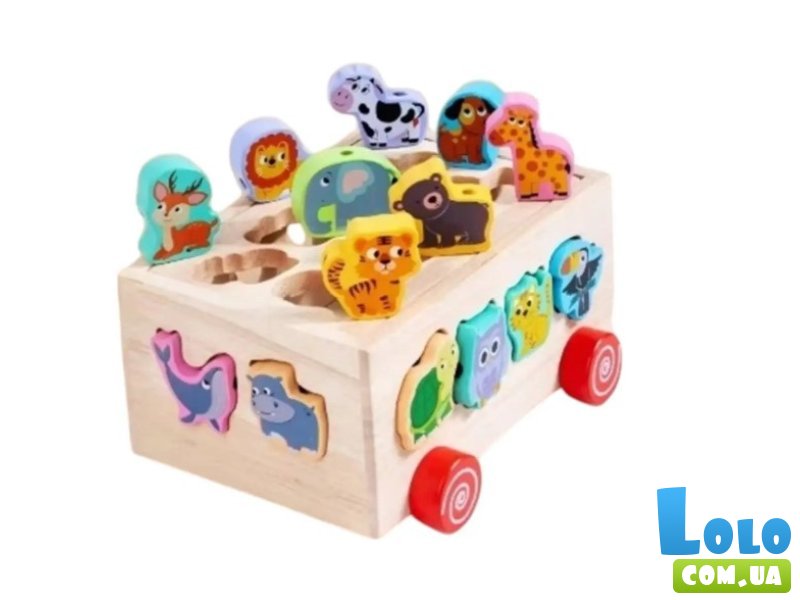 Деревянная игрушка Сортер-каталка