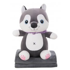 Мягкая игрушка Собачка с пледом, 50 см