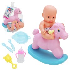 Пупс на лошади-качалке