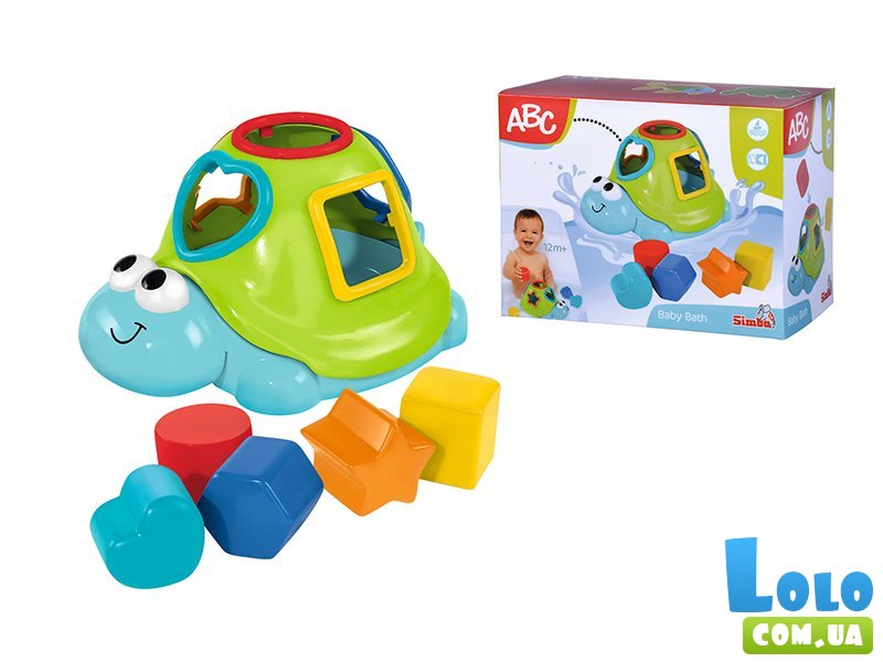 Игрушка для купания Черепаха-сортер, ABC
