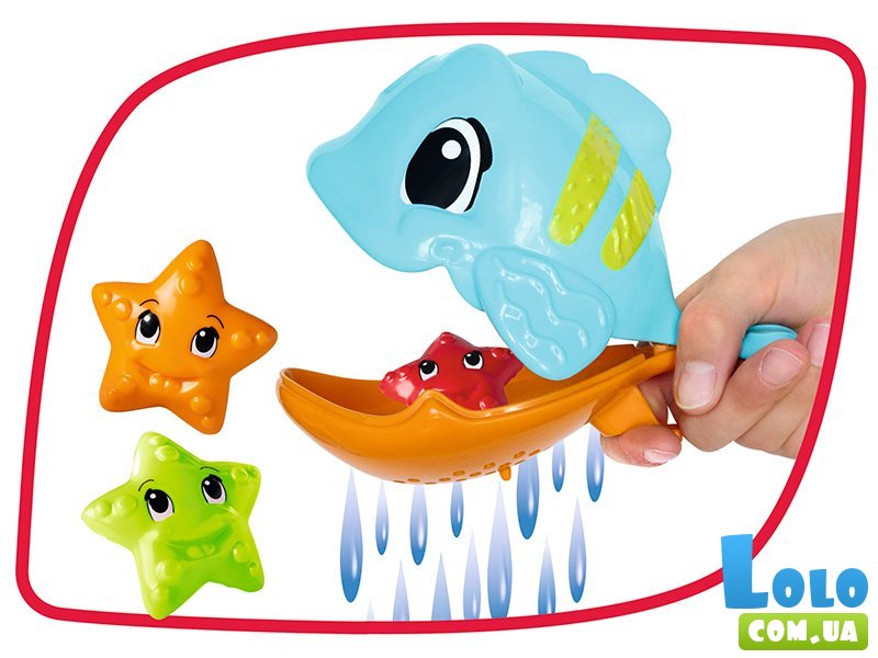 Игрушка для купания Голодная рыбка с морскими звездами, ABC