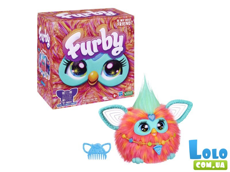Мягкая интерактивная игрушка Furby Коралловый, Hasbro