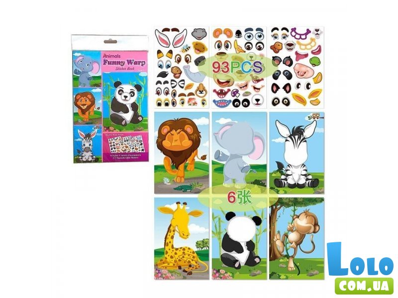Тетрадь с наклейками Животные