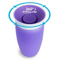 Чашка-непроливайка Miracle 360° с крышкой, Munchkin, 296 мл (фиолетовая)