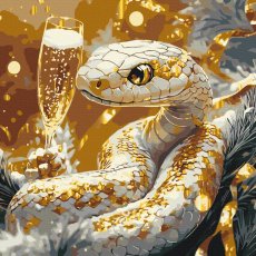 Картина по номерам Праздник под знаком Змеи с красками металлик, Brushme (40х50 см)