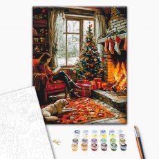 Картина по номерам Уют зимнего вечера, Brushme (40х50 см)