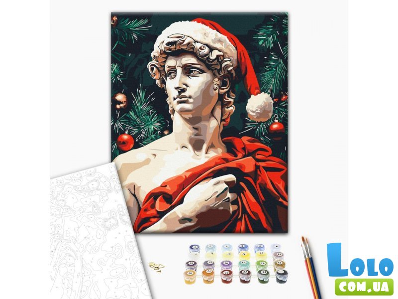 Картина по номерам Давид в новогоднем настроении, Brushme (40х50 см)