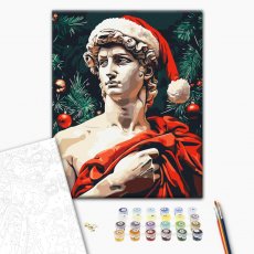 Картина по номерам Давид в новогоднем настроении, Brushme (40х50 см)