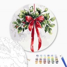 Картина по номерам Рождественская омела, Brushme (30 см)