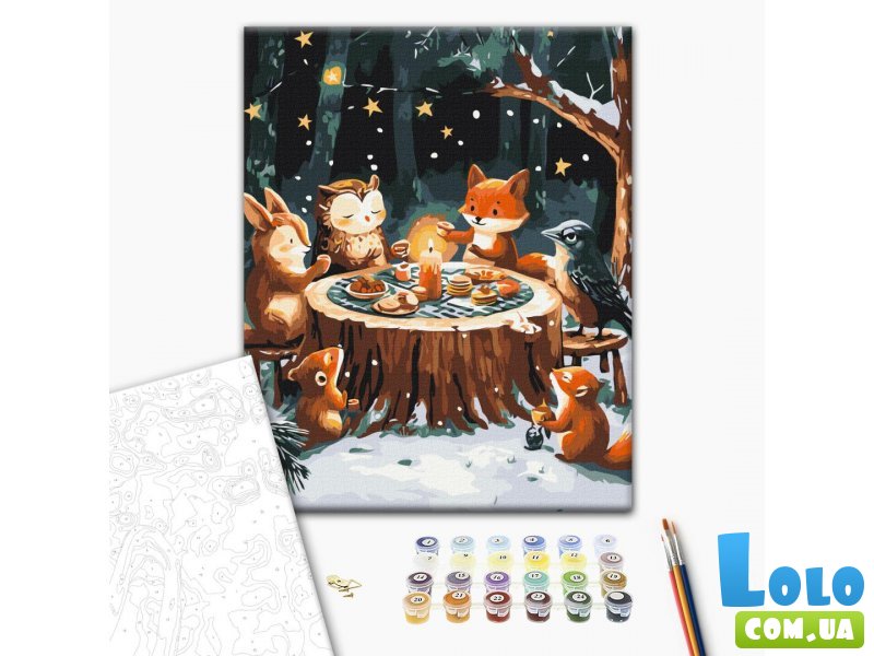 Картина по номерам Зимнее чаепитие, Brushme (40х50 см)