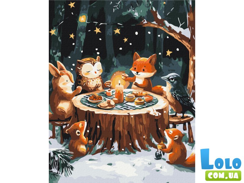 Картина по номерам Зимнее чаепитие, Brushme (40х50 см)