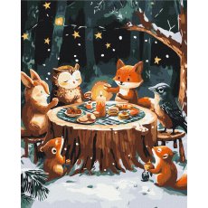 Картина по номерам Зимнее чаепитие, Brushme (40х50 см)