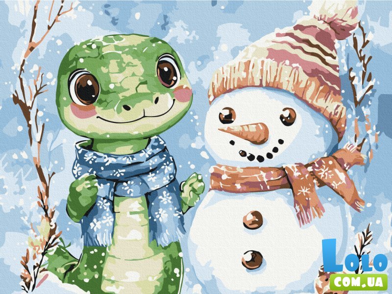 Картина по номерам Зимние игры, Brushme (30х40 см)