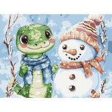 Картина по номерам Зимние игры, Brushme (30х40 см)