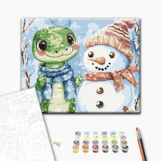 Картина по номерам Зимние игры, Brushme (30х40 см)