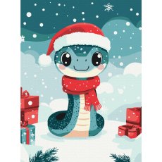 Картина по номерам Новогодняя змейка, Brushme (30х40 см)