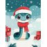 Картина по номерам Новогодняя змейка, Brushme (30х40 см)