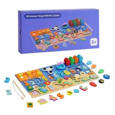 Деревянная доска-сортер с магнитной рыбалкой Динозавр