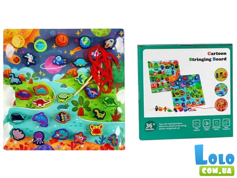 Деревянная рамка-вкладыш со шнуровкой