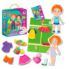 Настольная игра Магнитная одевалка Оливер и Мия, Vladi Toys