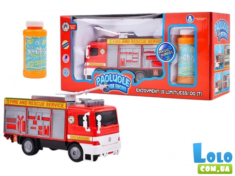 Пожарная машина с мыльными пузырями