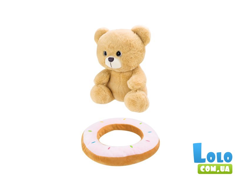 Мягкая игрушка Медведь с пончиком, 30 см
