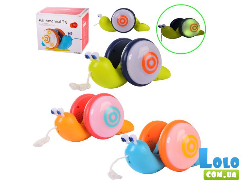 Каталка музыкальная Улитка (в ассортименте)