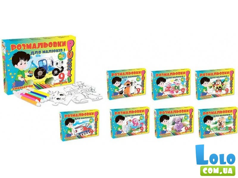 Пазл-раскраска, Strateg, 9 эл.