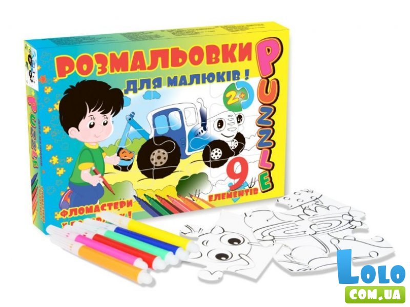 Пазл-раскраска, Strateg, 9 эл.