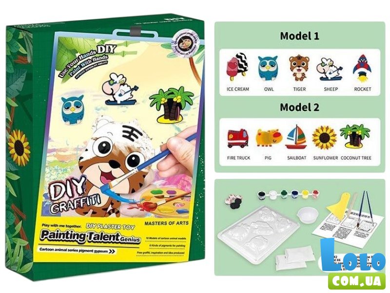 Гипсовая раскраска на магнитах