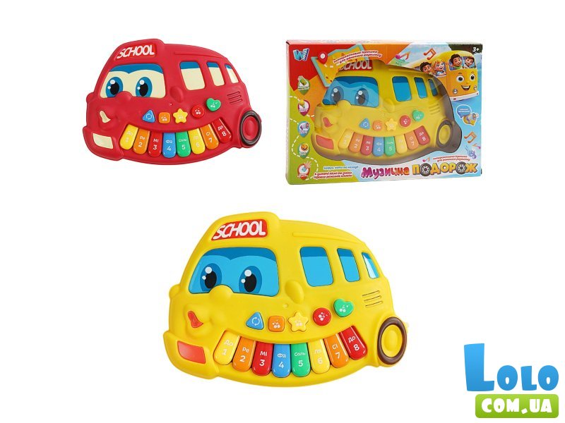 Пианино музыкальное Автобус, WToys (в ассортименте)
