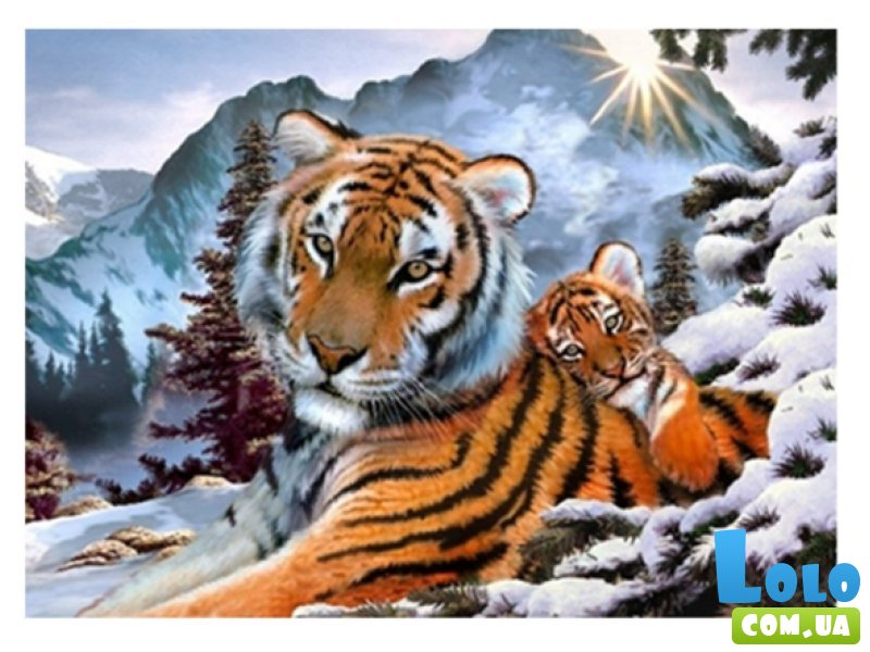 Алмазная мозаика Тигры, TK Group (30х20 см)