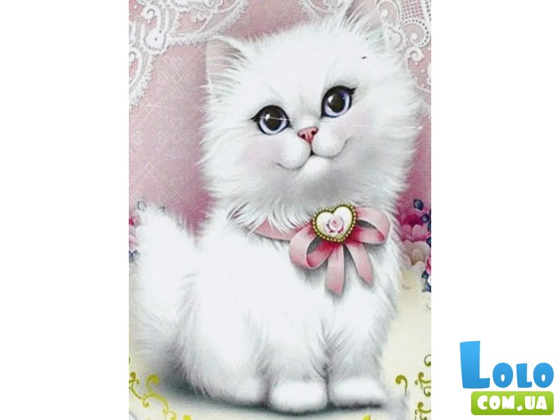 Алмазная мозаика Белый котенок, TK Group (20х30 см)