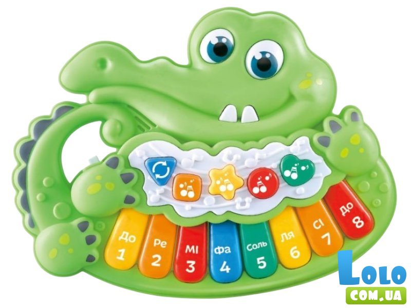 Пианино музыкальное Крокодильчик, WToys (укр.)