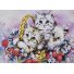 Алмазная мозаика Котики в корзине, TK Group (30х20 см)