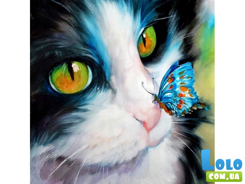 Алмазная мозаика Котик, TK Group (30х20 см)