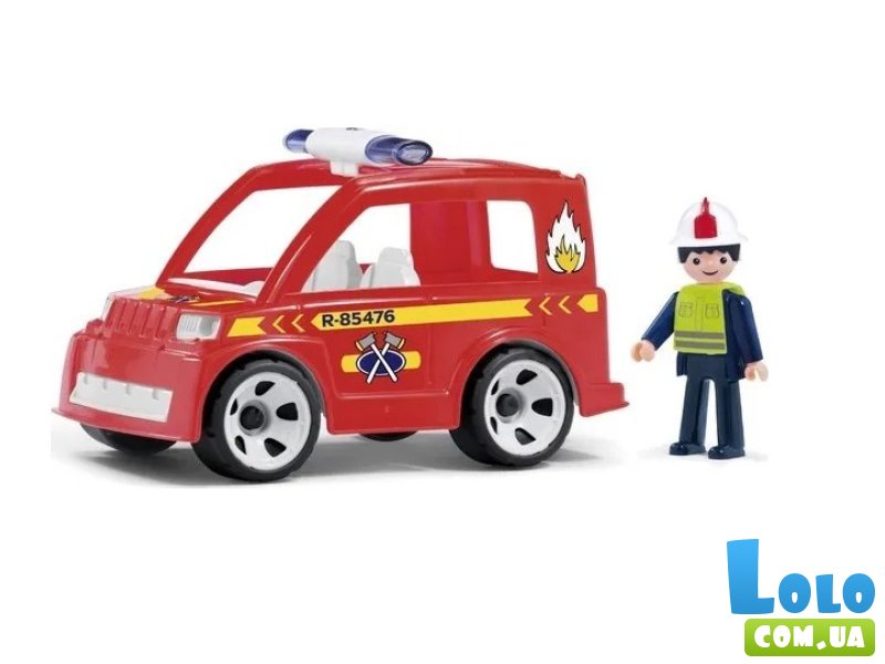 Фигурка пожарного с автомобилем, MultiGo
