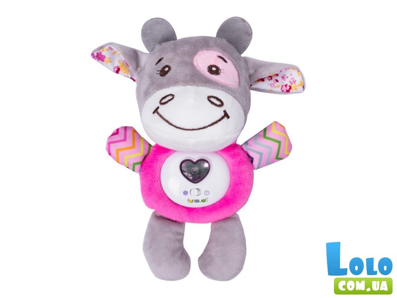 Игрушка Коровка мягкая с музыкальными и световыми эффектами, Funmuch