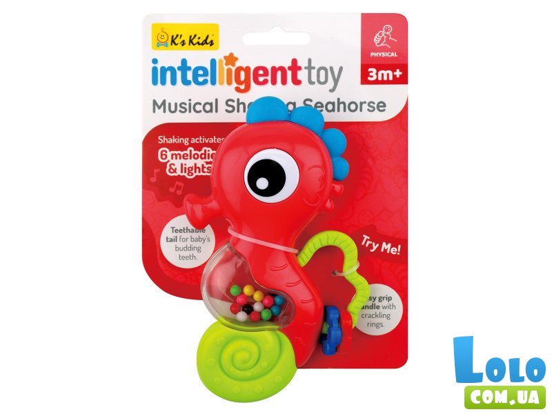 Погремушка музыкальная Морской конек, K`s Kids