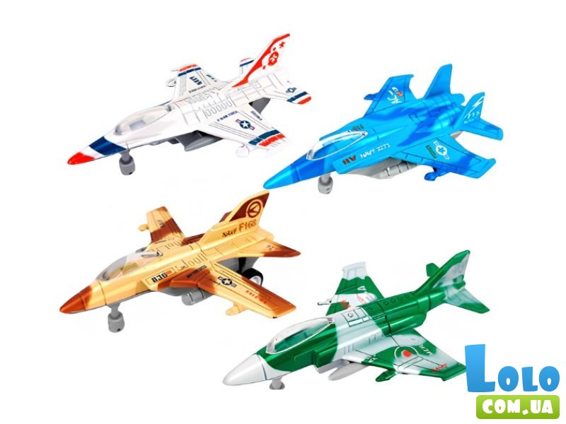 Военный самолет металлический, Diy Toys (в ассортименте)