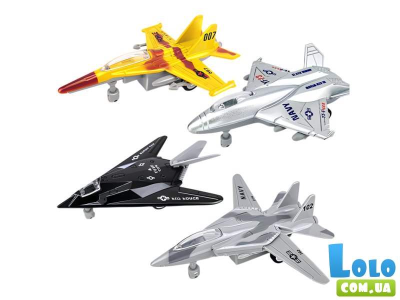 Военный самолет металлический, Diy Toys (в ассортименте)