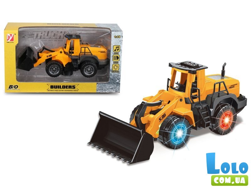 Бульдозер Bump&Go со световыми и музыкальными эффектами, Diy Toys