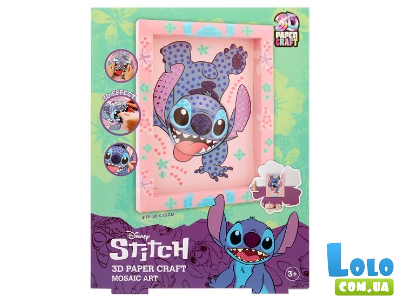 Алмазная мозаика 3D в рамке Stitch, Disney
