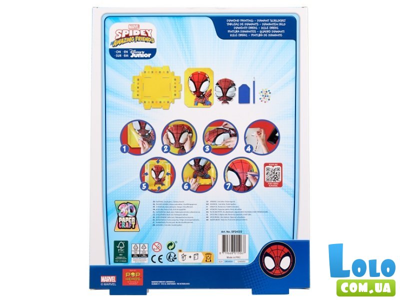 Алмазная мозаика 3D в рамке Spidey, Disney