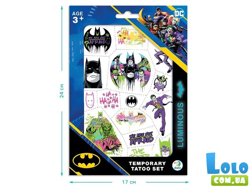 Набор детских временных татуировок Команда Бэтмена, DoDo
