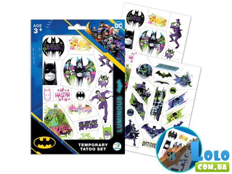 Набор детских временных татуировок Команда Бэтмена, DoDo