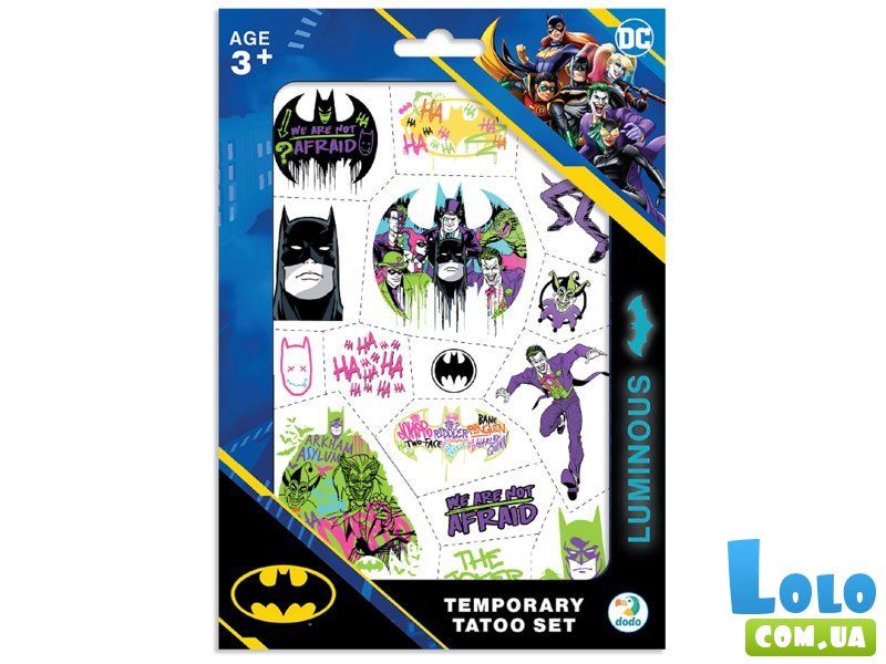 Набор детских временных татуировок Batman. Герои Готем Сити, DoDo